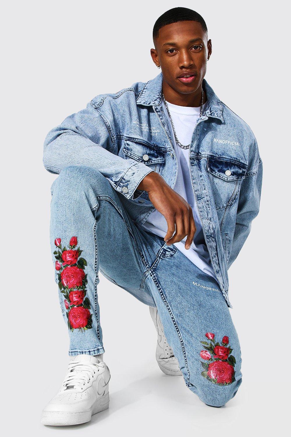 Mens rose denim jacket hotsell